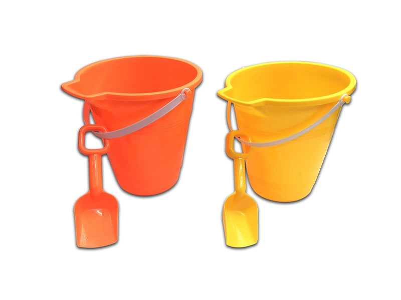 Sand Bucket & Shovel Set, Multi-Coloured, Assorted, Ages 2+, for Summer/Beach Activities A8