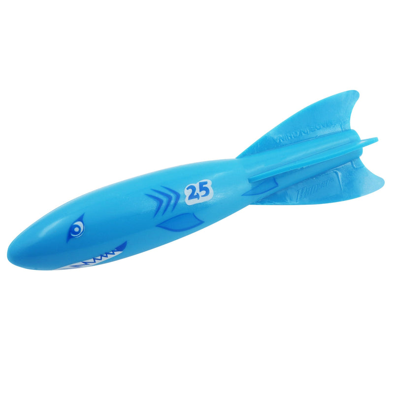 Shark Torpedo Beast Underwater Pool Diving Toys, Multi-Coloured, Assorted, 4-pk, Ages 3+, for Beach/Pool Fun Activities G5
