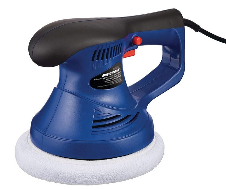 SIMONIZ Brushed Corded Bonnet Random Orbit (Dual Action) Palm Grip Polisher & Waxer Kit, 8-in A4
