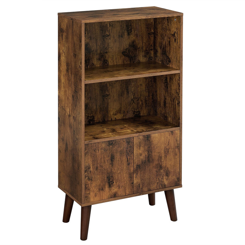 Songmics Home 3-Tier Rustic Brown Retro Cabinet with Steel Frame U5