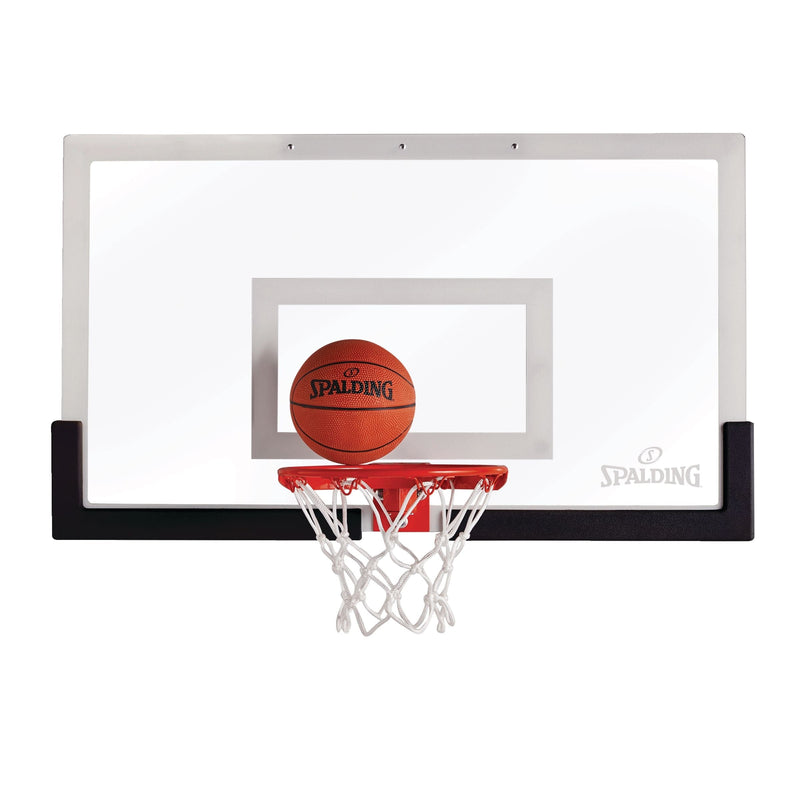 Spalding 180° Arena Slam Jam Pro Over-The-Door Mini Basketball Hoop & Net with Ball V9