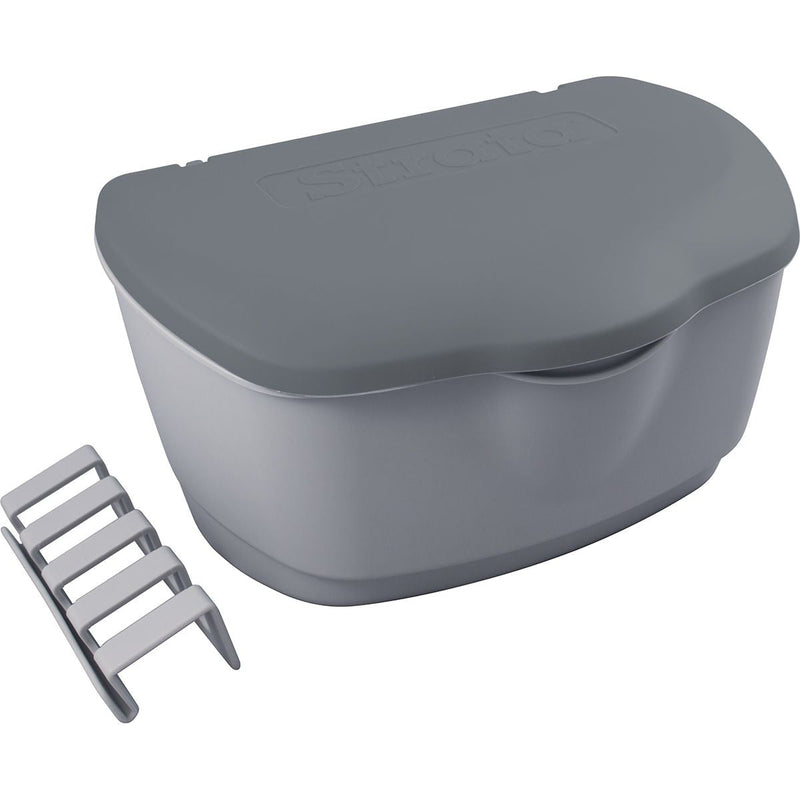 Strata Plastic Clothespin Box, Grey M3