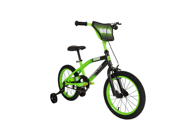 Supercycle Misfit Kids' Bike with Training Wheels, 16-in, Green X8