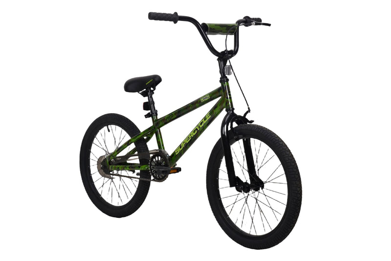 Supercycle Youth Bike with Hi-Ten Steel Frame, 20-in, Camo I0