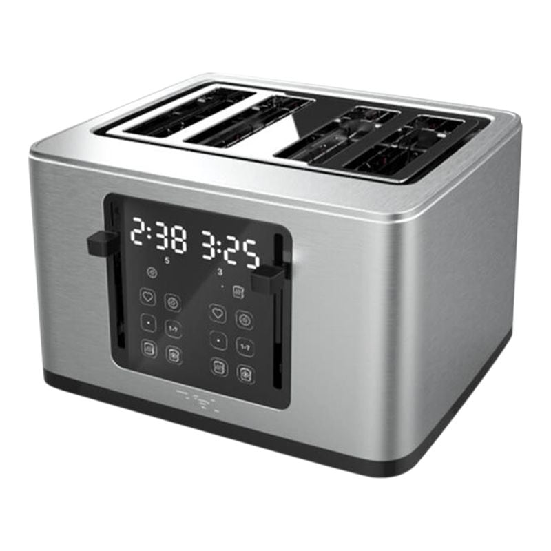 T-fal 4-Slice Stainless Steel Digital Toaster, Extra wide slots, 7 Browning levels C6
