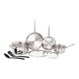 T-Fal Viva Stainless Steel Cookware Set, Dishwasher & Oven Safe, Pots and Pans Set, 10-pc