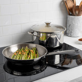 T-Fal Viva Stainless Steel Cookware Set, Dishwasher & Oven Safe, Pots and Pans Set, 10-pc
