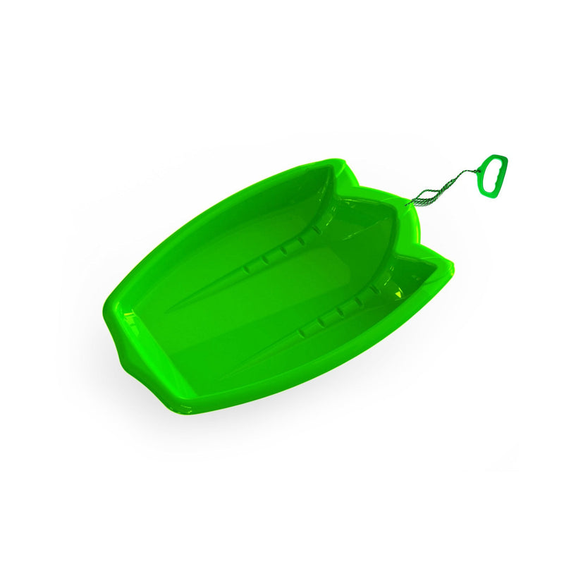 T-Rex Dinosaur Paw Kids' 1-Person Plastic Winter Snow Sled/Toboggan with Tow Rope V7
