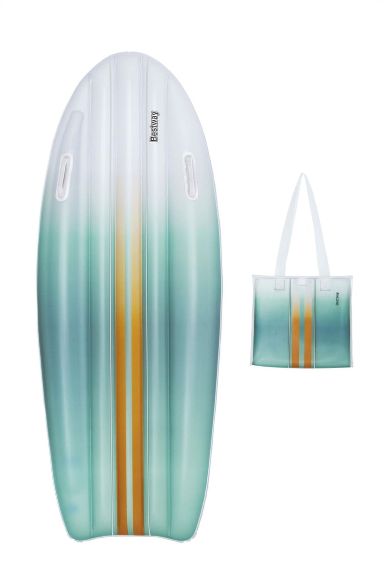 Tahiti Cyan Beach Tote & Matching Inflatable Float Set, 13-in F0