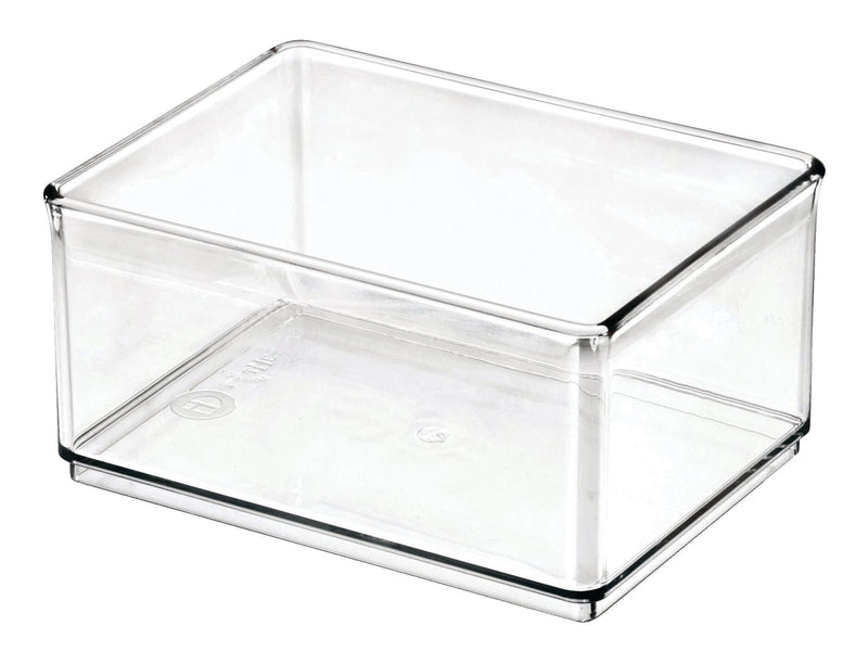 The Home Edit by iDESIGN Clear Stackable Medium Shallow Organizing Storage Bin, 1.2-L E7