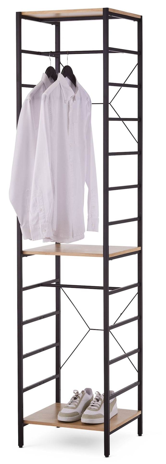 type A Freestanding Closet Organizer System Kit with Adjustable Shelves, Assorted Colours, 17.75-in L9