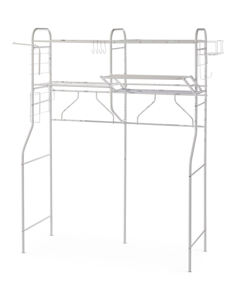 type A Linear Double-Unit Laundry Organization System, White G2