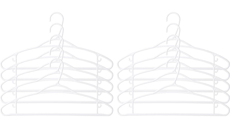 type A Plastic Slim Hangers, 10-pk D1