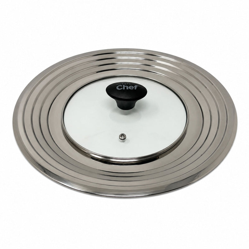 Universal Stainless Steel Glass Lid for Pots & Pans, Fits (24 cm) to (32 cm) E1