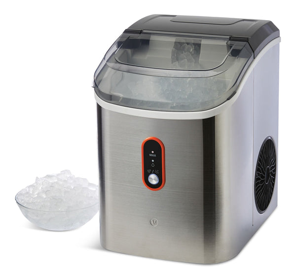 Vida by PADERNO Countertop Soft Nugget Ice Maker, 33-lb Ice/Day, Stainless Steel H8