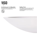 VIGO Wisteria MatteStone White Bathroom Sink/Basin Set with Cass Faucet and Oval Composite Vessel