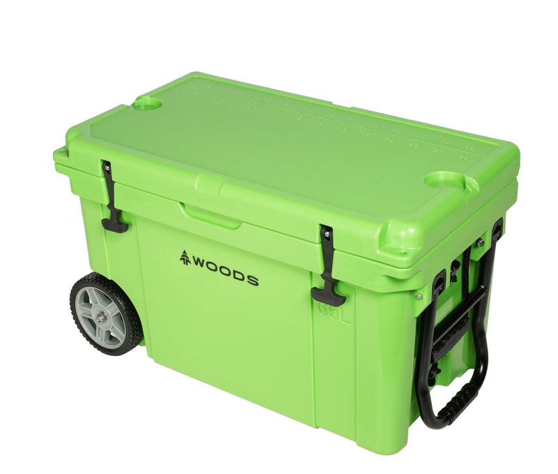 Woods ARCTIC Wheeled Roto-Moulded Cooler with Handle, 65-L, Parrot Green Z9