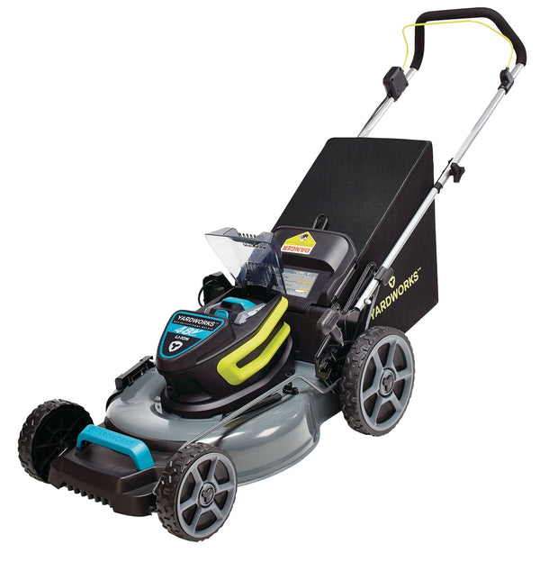 Yardworks 48V 3-in-1 Cordless Brushless Push Lawn Mower, 20-in with 5Ah Battery & Charger S9
